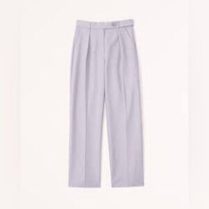 NWT Abercrombie and Fitch Plus Size Lilac Sloane Wide Leg Trousers Size 36
